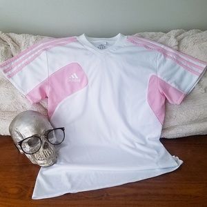 ADIDAS Short Sleeve Soccer Top Workout Shirt